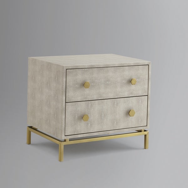 Jalynn 2 Drawers Side Table