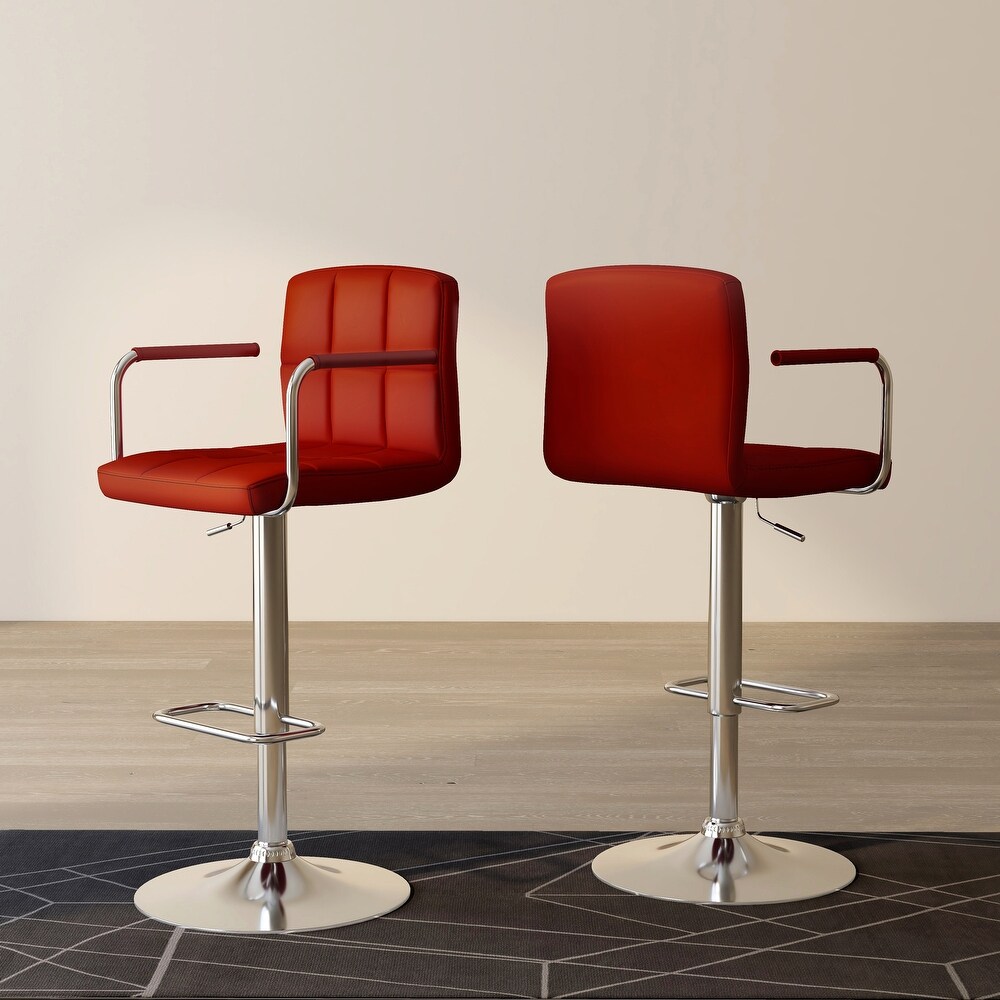 DH BASIC Leatherette Height Adjustable Swivel Bar Chair by Denhour