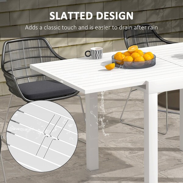 Outsunny Expandable Patio Dining Table for 46，35.5