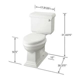 KOHLER Memoirs 2-Piece 1.28 GPF Single Flush Elongated Toilet in White Seat Included (9-Pack) K-10493-9-0