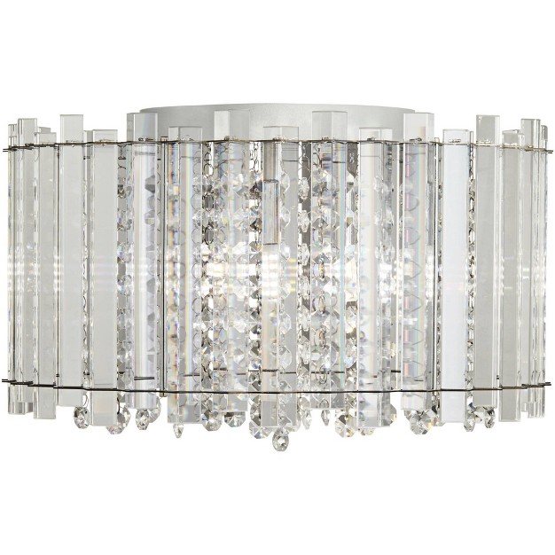 Wide Chrome 4 light Led Crystal For Bedroom Kitchen Living Room Hallway