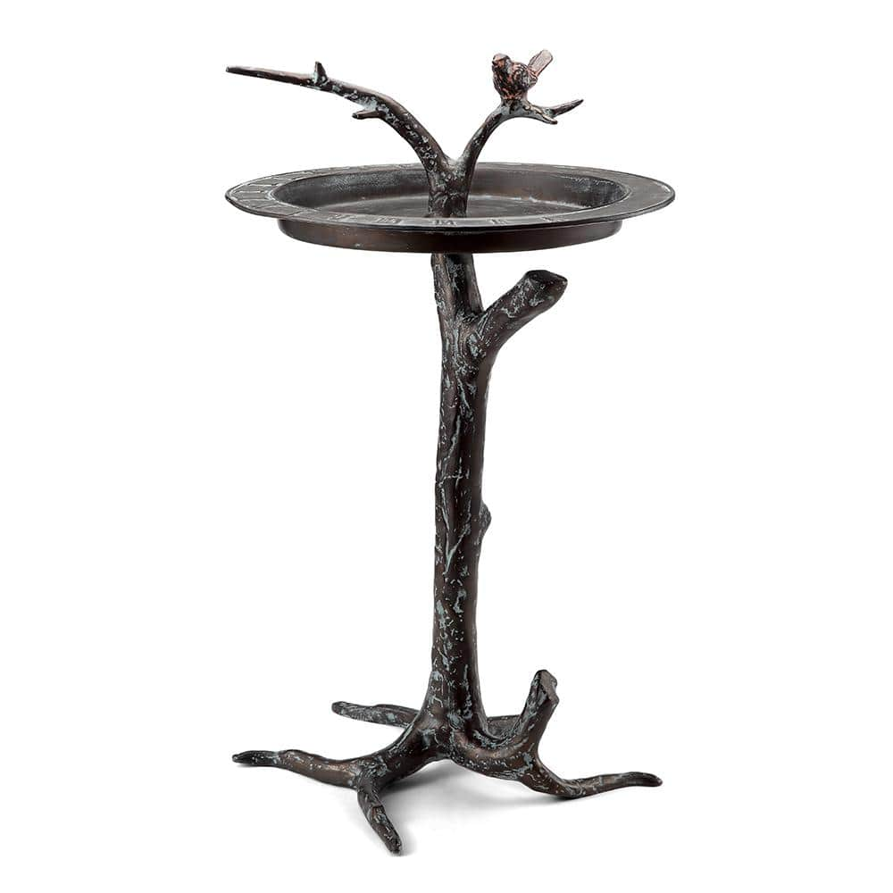 Bird and Twig Sundial Bird Bath 41026