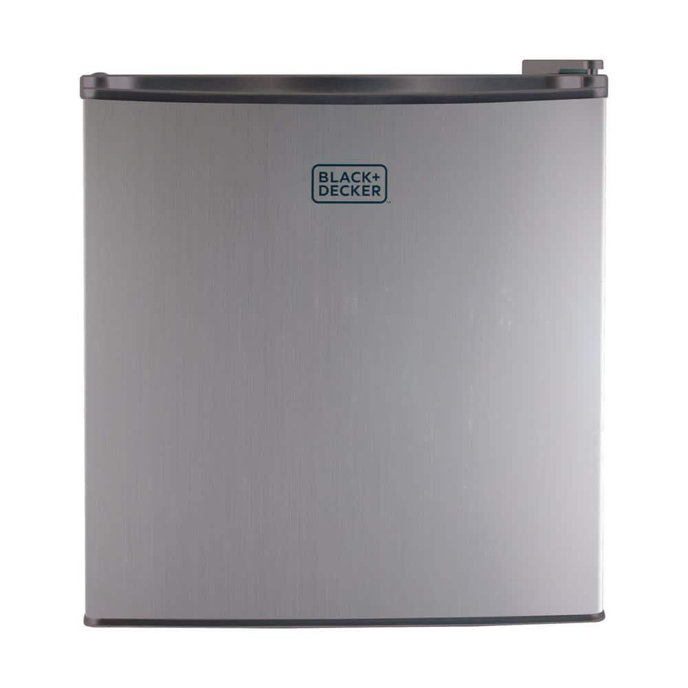 BLACKDECKER 17 cu ft Mini Fridge in Stainless Look With Freezer