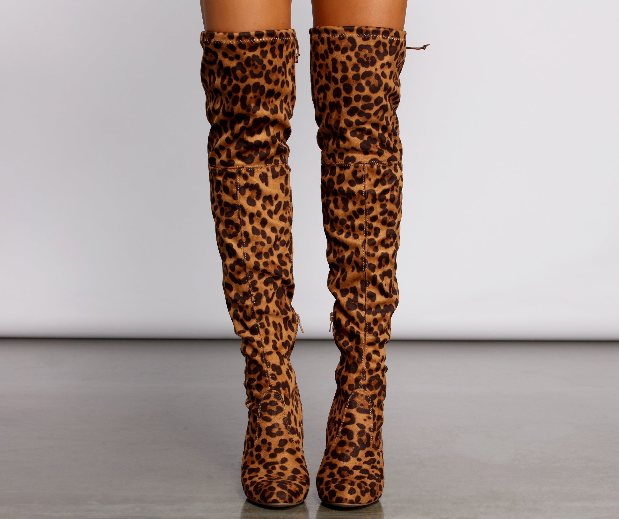 Fierce Fashionista Over The Knee Block Heel Boots