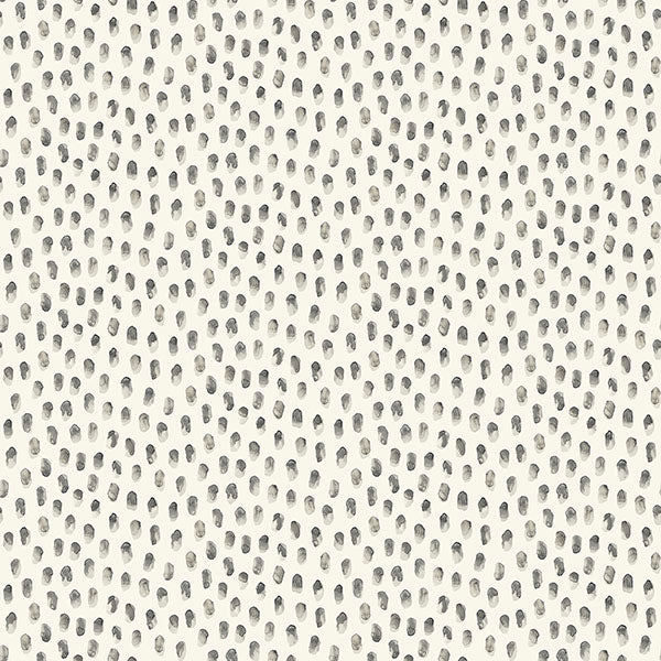 Sample Sand Drips Dark Grey Painted Dots Wallpaper