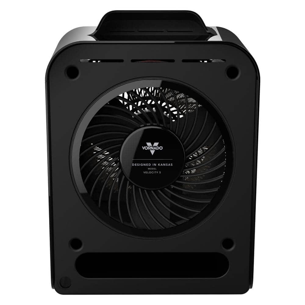 Vornado Forced Air Velocity 5 Whole Room 1500Watt 5118 BTU Electric Space Fan Electric Heater Furnace Black