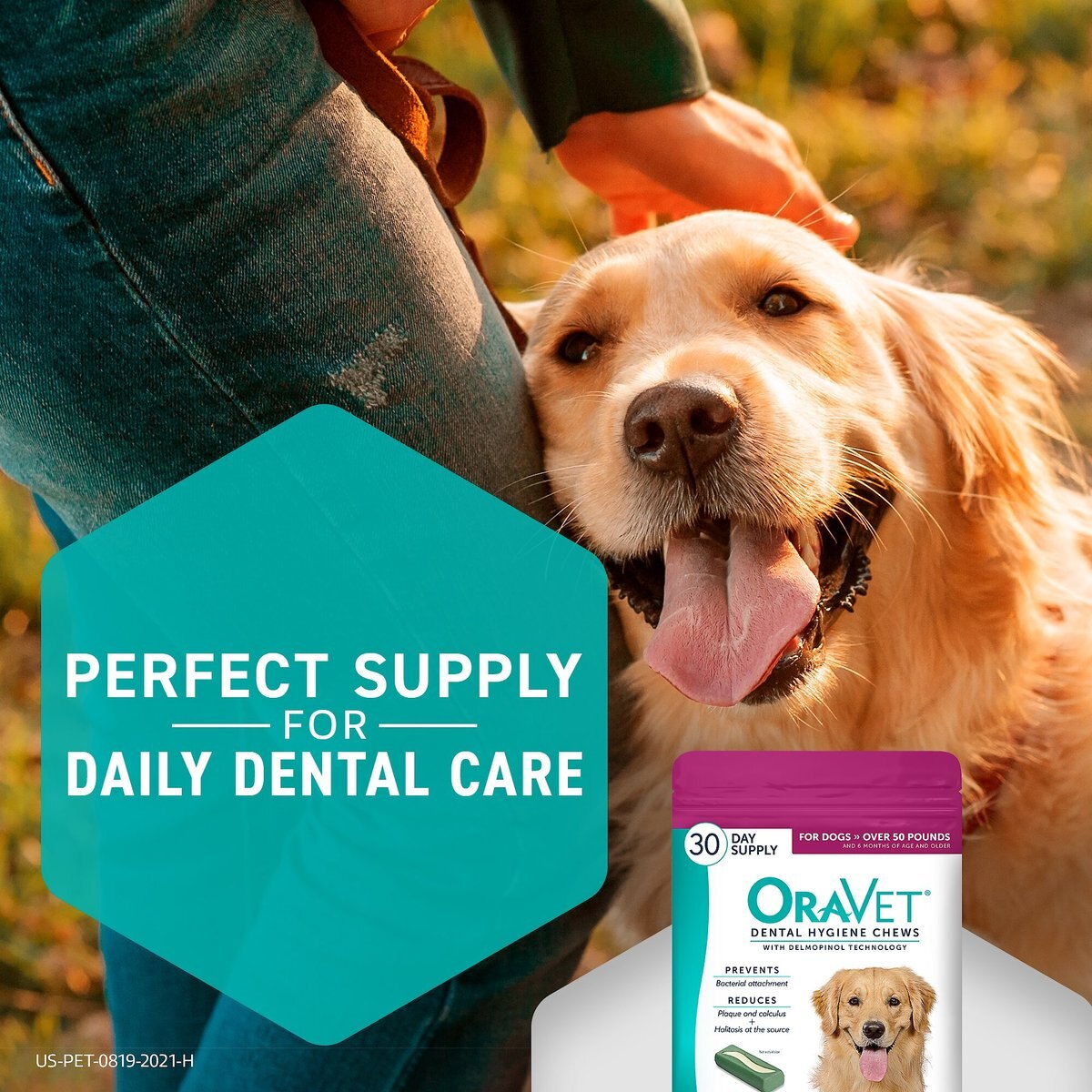 OraVet Hygiene Dental Chews for Large and Giant Dogs， over 50 lbs