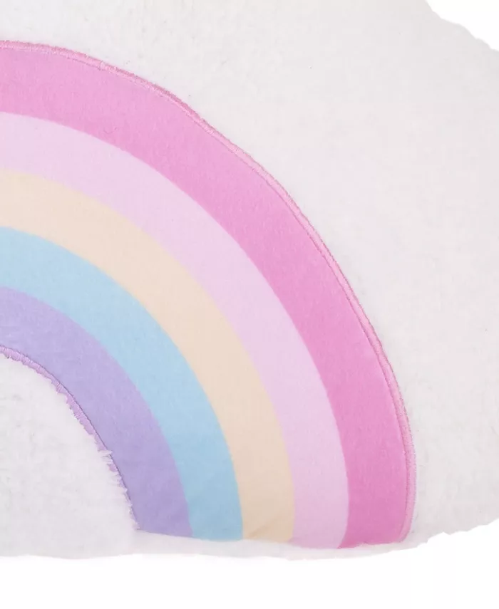 NoJo Rainbow Decorative Shaped Pillow， 14.75