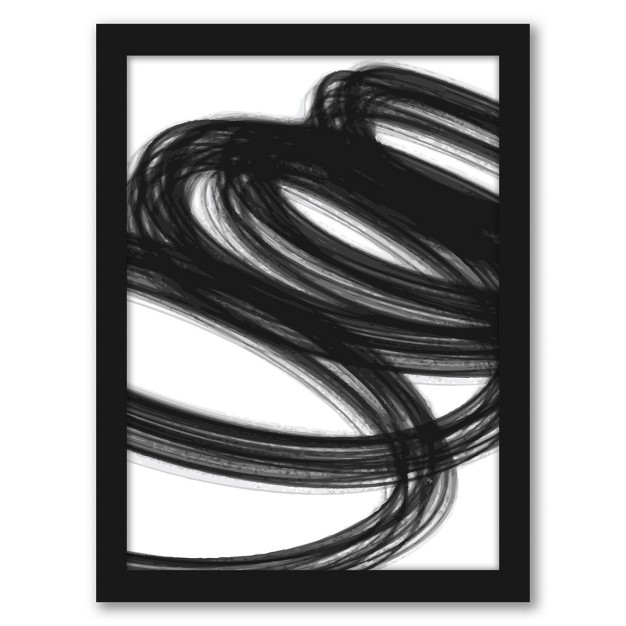 Americanflat Minimalist Swirltwo By Martina Black Frame Wall Art