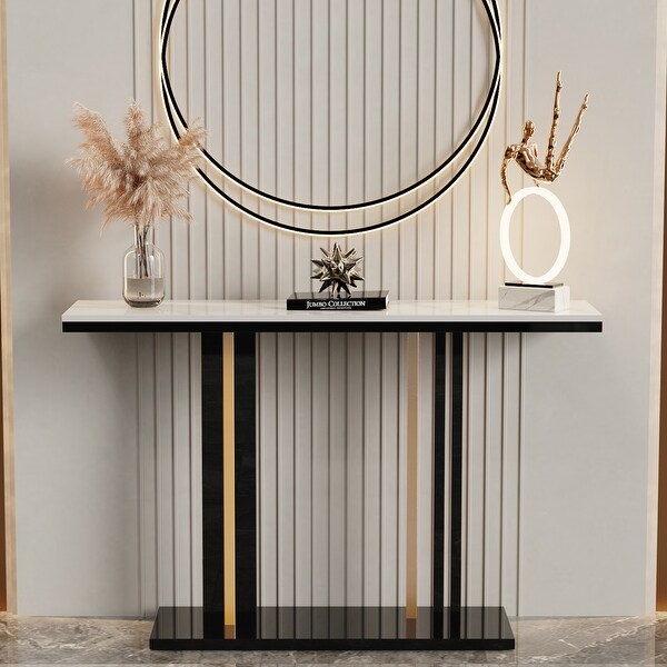 Modern Narrow Luxury Sintered Stone Console Table