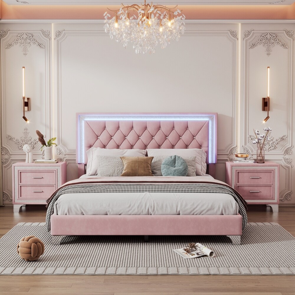 Upholstered Platform Bed for bedroom