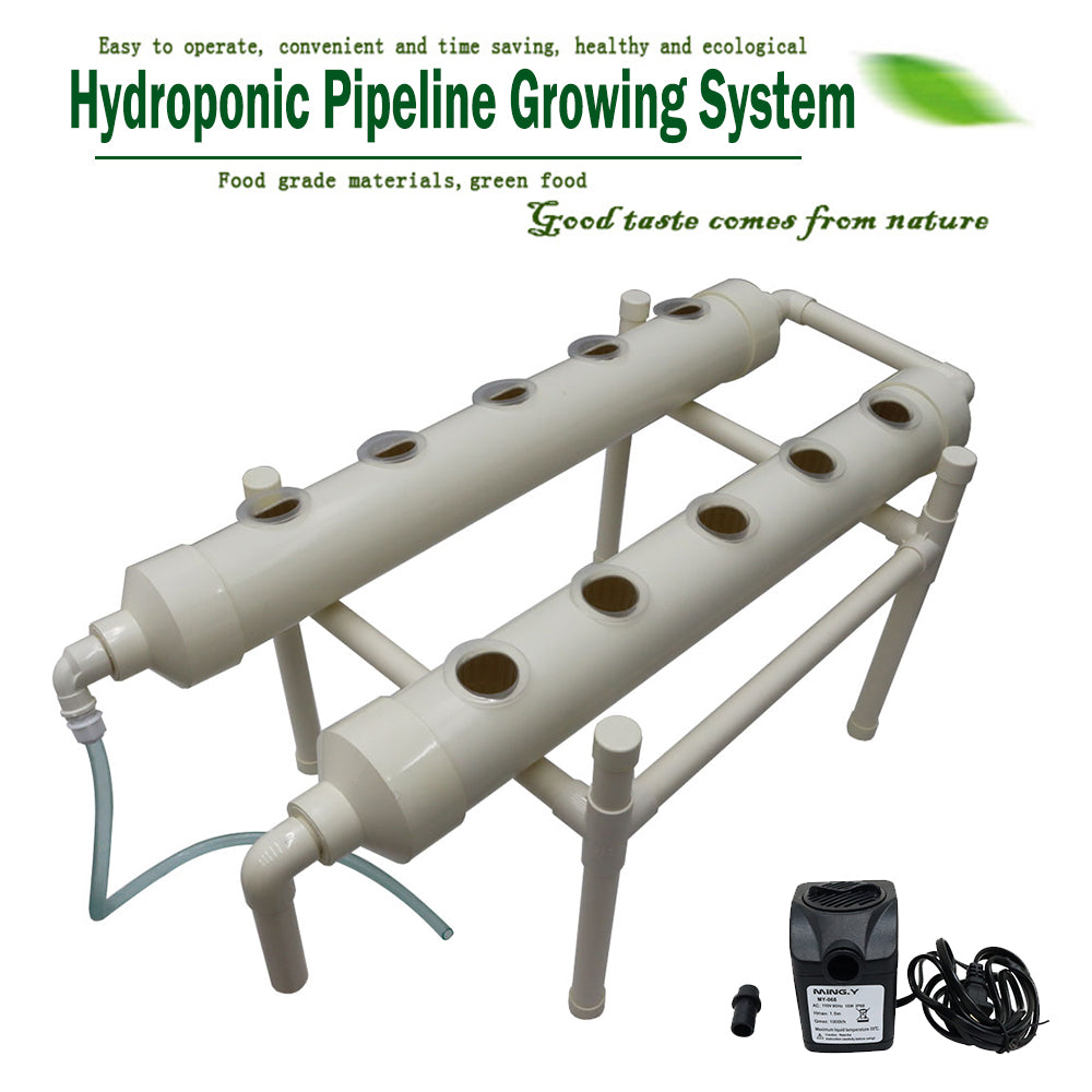 TECHTONGDA Hydroponic 10 Holes Site Grow Kit Vegetable Planter Garden Indoor Plant Grow System