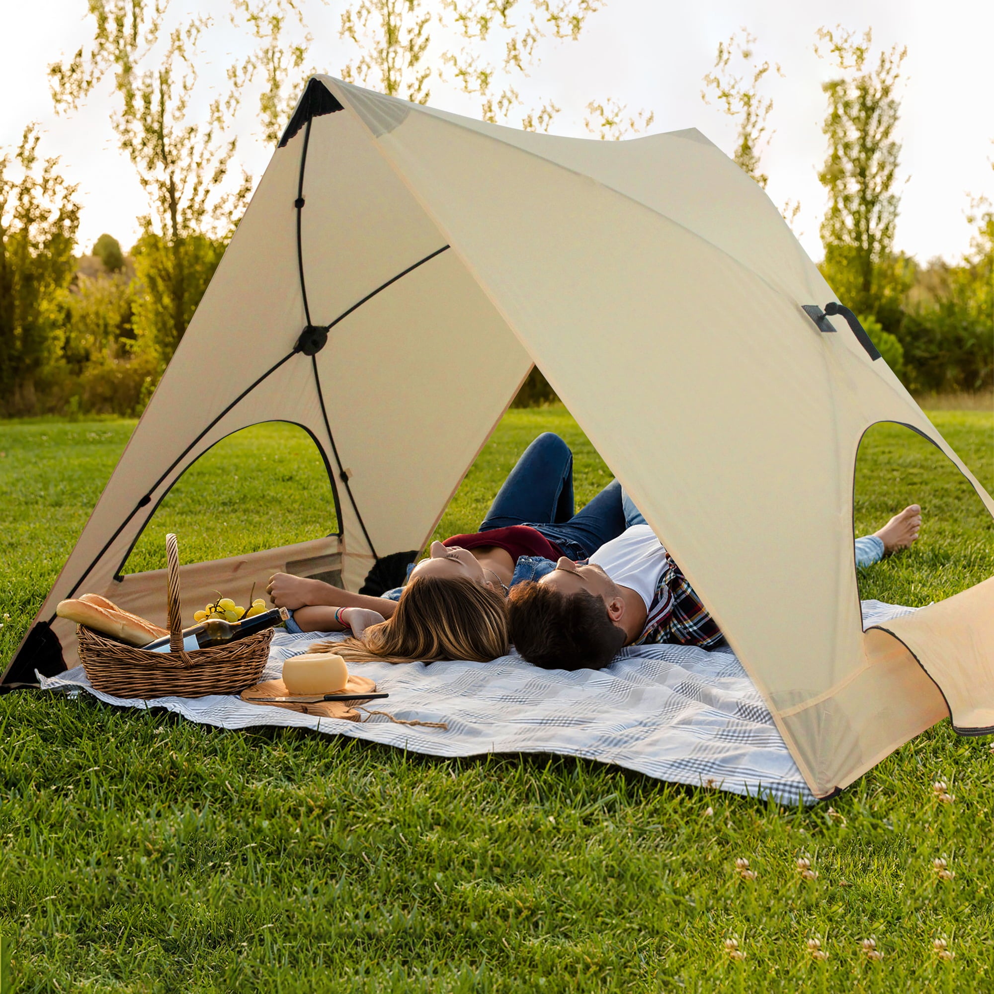 Vivzone 2 Seconds Easy Beach Tent for 2-3 person with UV Protection