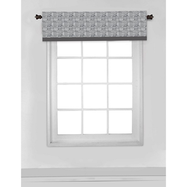 Bacati Cityscape White gray Window Valance