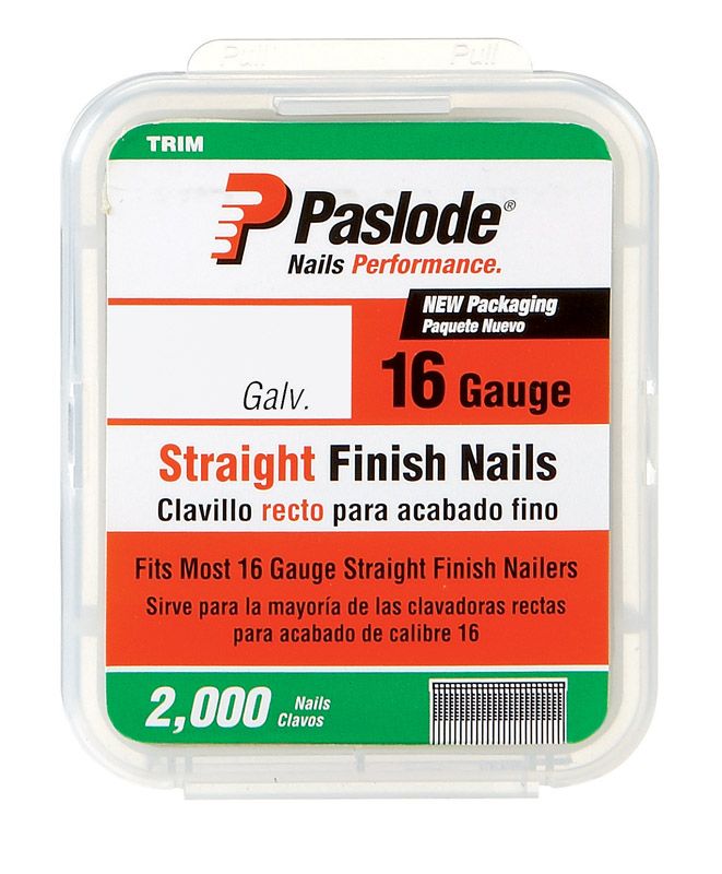 Paslode 2 in. 16 Ga. Straight Strip Galvanized Finish Nails 2000 pk