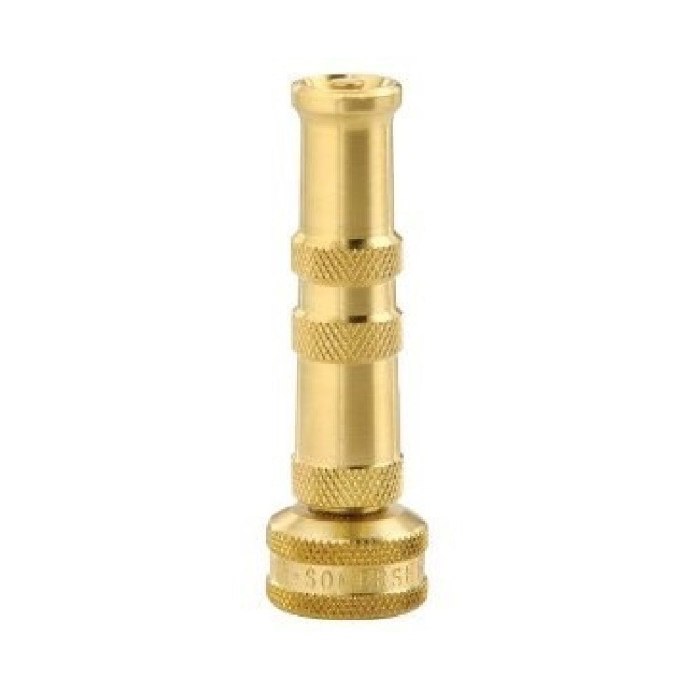 Gilmour Twist Hose Nozzle 805282 Solid Brass With Rubber Grip Adjustable Spray Pattern Heavy Duty Durable O-Ring Seal Watertight Precise Tip Angle Lifetime Warranty， 2-Pack