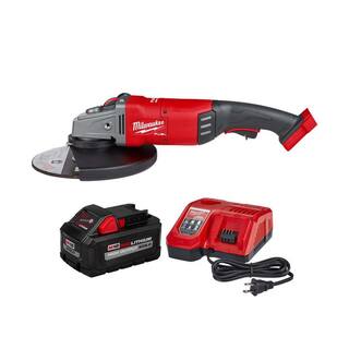 MW M18 FUEL 18-Volt Lithium-Ion Brushless Cordless 7 in.9 in. Angle Grinder with 8.0 Ah Starter Kit 2785-20-48-59-1880