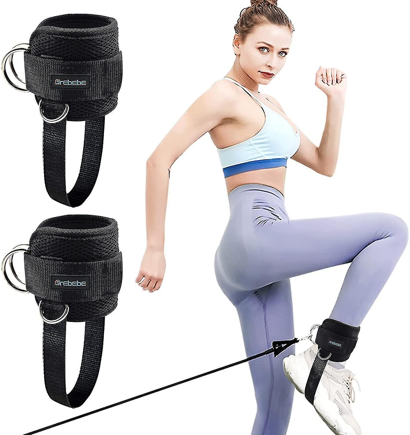 1 Pair Fitness Ankle Strap For Cable Machine， Adjustable Women