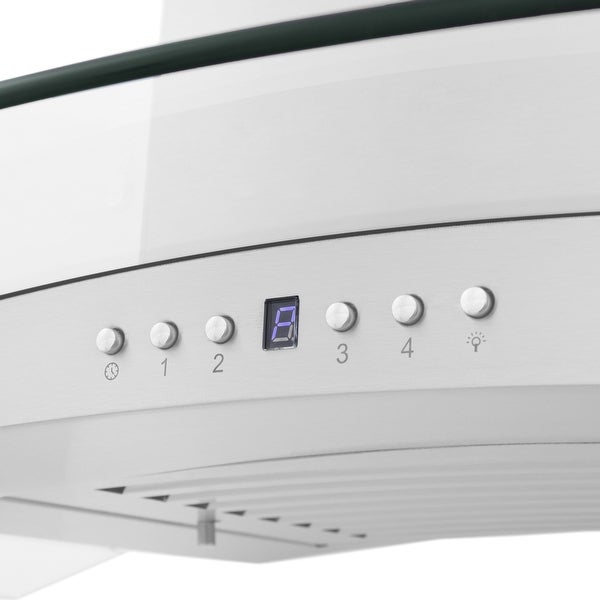 ZLINE Convertible Vent Wall Range Hood in Stainless Steel and Glass