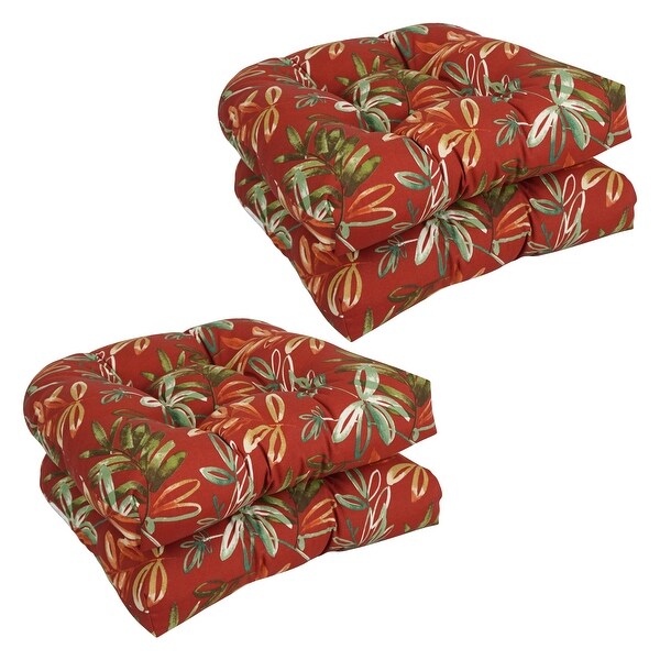 19-inch Rounded Back Indoor/Outdoor Chair Cushions (Set of 4) - 19