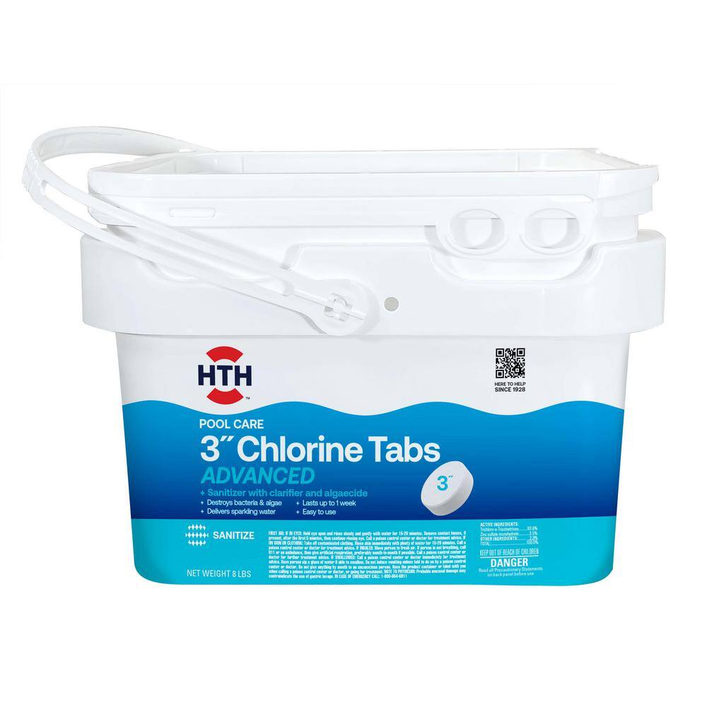 HTH 8 lb. 3 in. Pool Chlorinating Tablets Advanced 42053