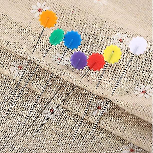 2 Sets Mixed Colors Sewing Patchwork Pins Flower Head Pins Sewing Diy