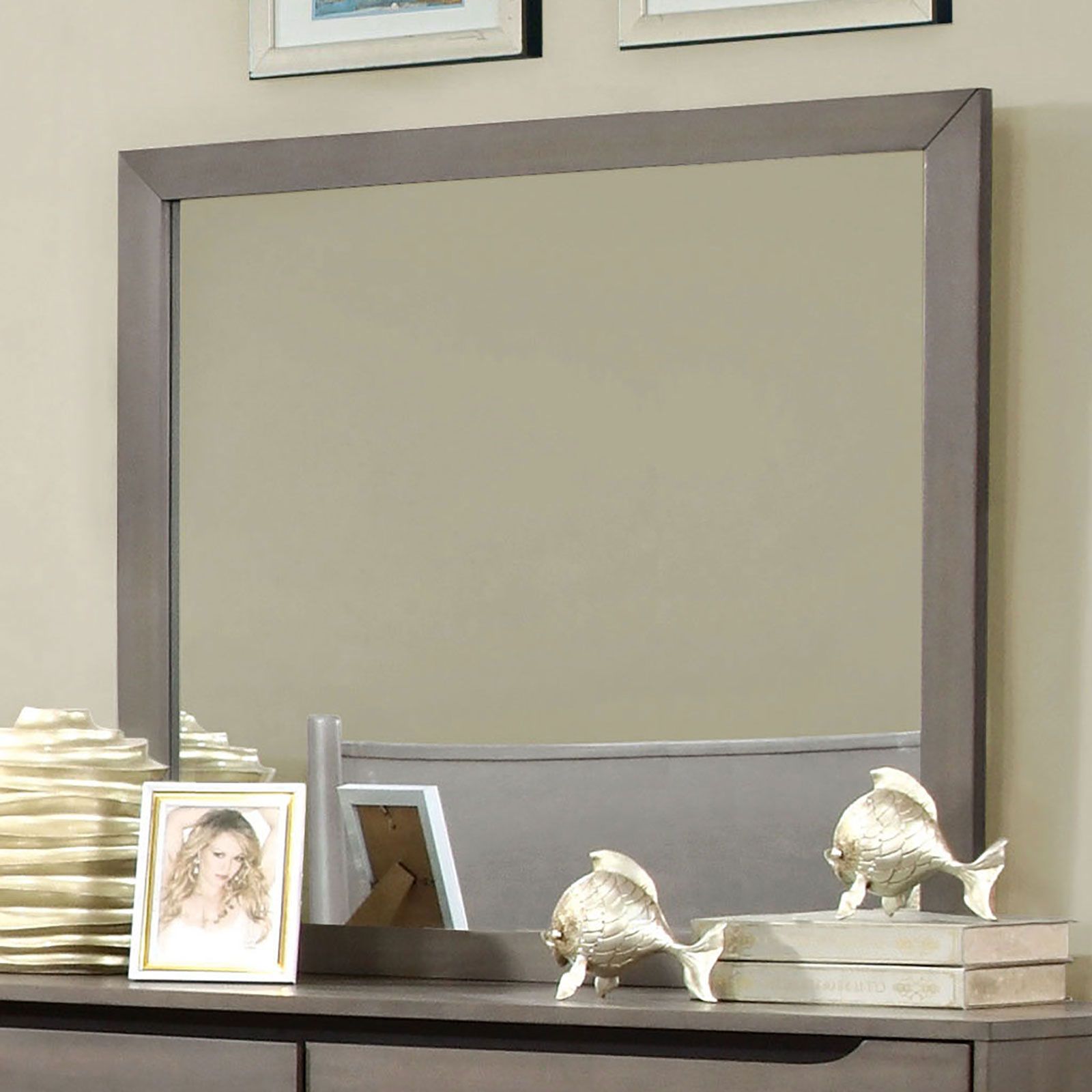 Lennart Rectangular Mirror  Gray