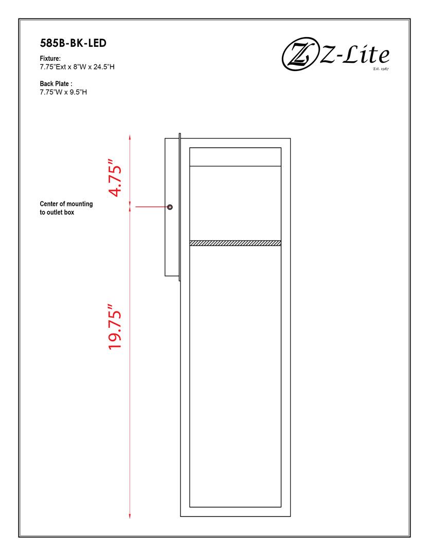 Z-Lite 585BBKLED