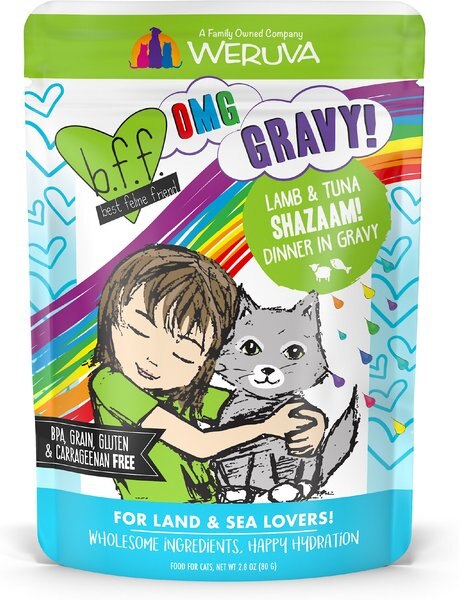 BFF OMG Shazaam! Lamb and Tuna Dinner in Gravy Grain-Free Cat Food Pouches