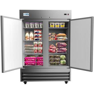 Koolmore 47 cu. ft. Commercial 2 Solid Door Reach In Refrigerator in Stainless Steel RIR-2D-SS