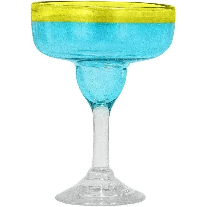 Amici Home Acapulco Collection  Mexican Handmade Margarita Glasses   15 Oz