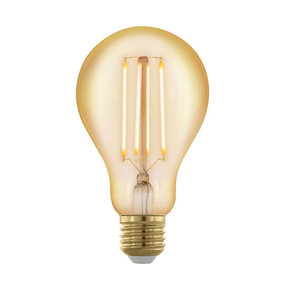 EGLO 11691 LED 4W GLS A75 E27 ES Golden ment Dimmable Lamp 320lm 1700k