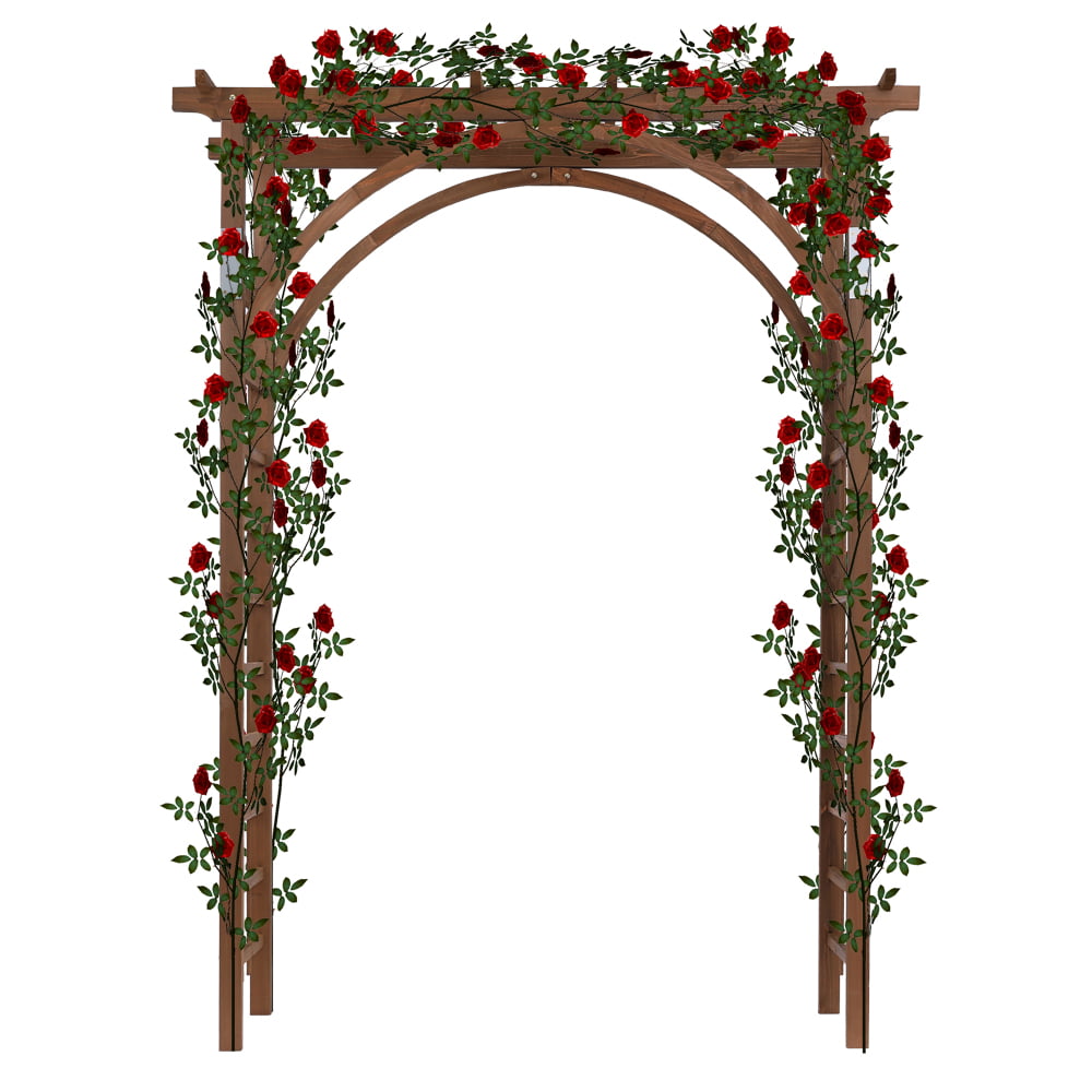 BMTBUY Beautiful And Practical Garden Arch Dark Brown