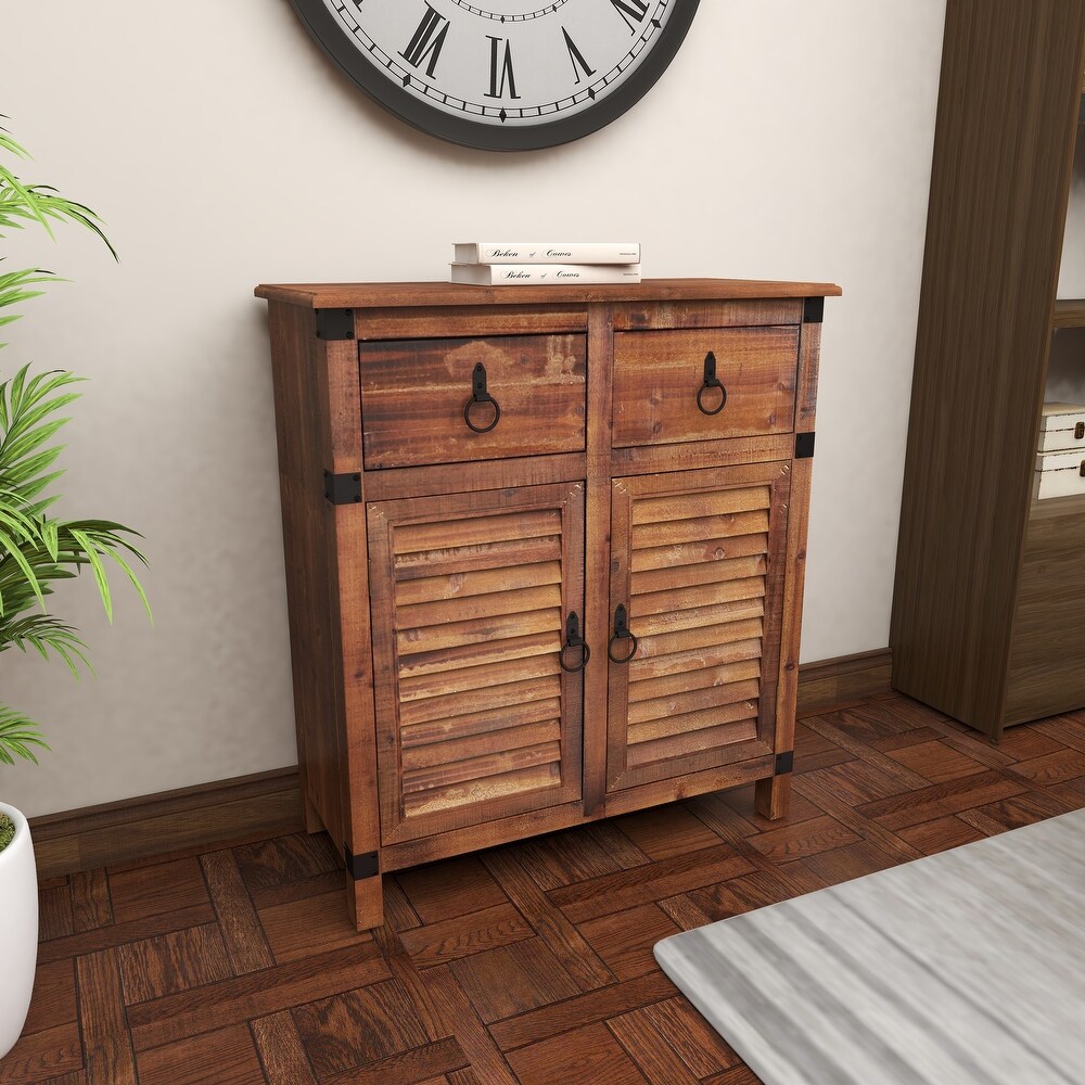 Brown Wood Rustic Cabinet 35 x 32 x 14   32 x 14 x 35