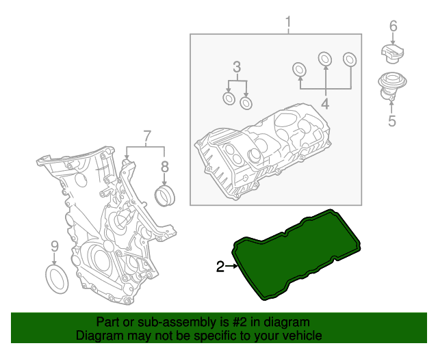 Genuine OE Ford Valve Cover Gasket - HL3Z6584A