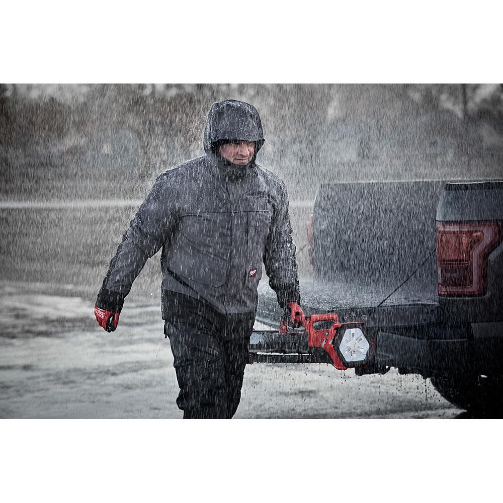 MW M12 Heated AXIS Layering System with HYDROBREAK Rainshell Kit Large Gray 203RN-21L from MW