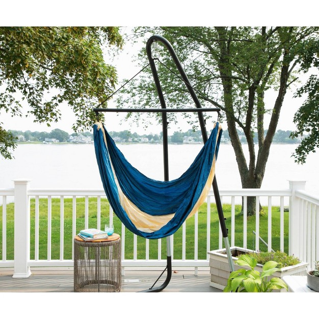 Ceara 3 Bar Hammock Swing Chair Cream blue Sol Living