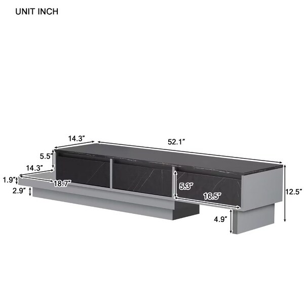 Extendable TV Stand Media Console with 3-Drawer - 65 inches in width