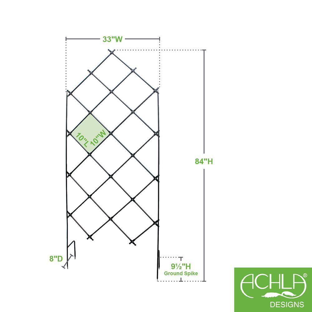 ACHLA DESIGNS Traditional Freestanding Lattice Garden Trellis 84 in. Tall FT-30