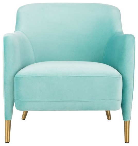 Bionda Velvet Arm Chair Aqua   Modern   Armchairs And Accent Chairs   by Virgil Stanis Design  Houzz