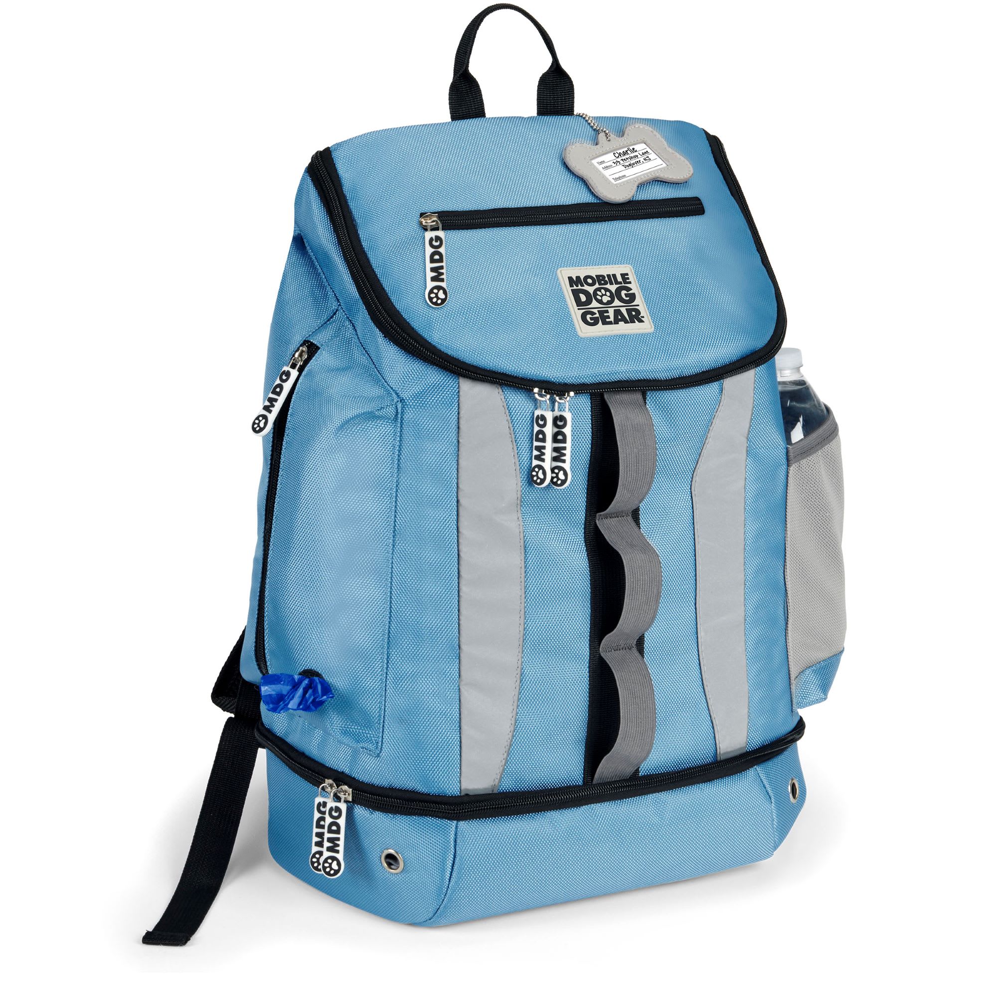 Mobile Dog Gear Blue Drop Bottom Backpack