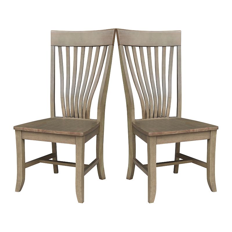 International Concepts Solid Wood Amanda Dining Chair 2-Piece Set