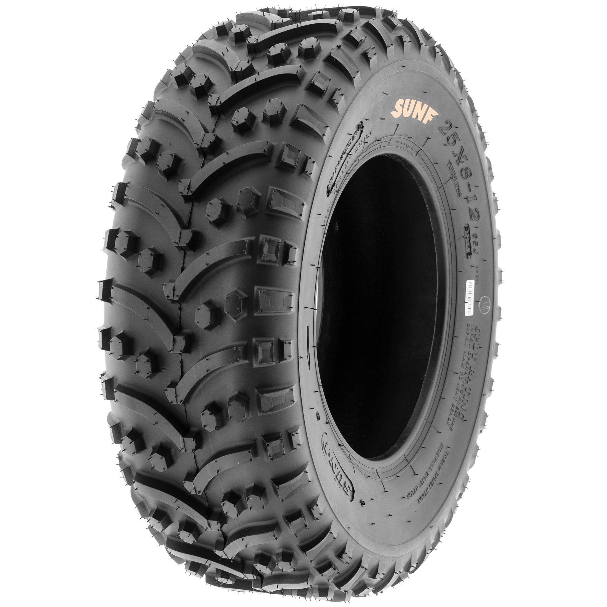 SunF ATV UTV Tires Off-Road A032 25x8-12 25x8x12 6 PR (Pair of 2)