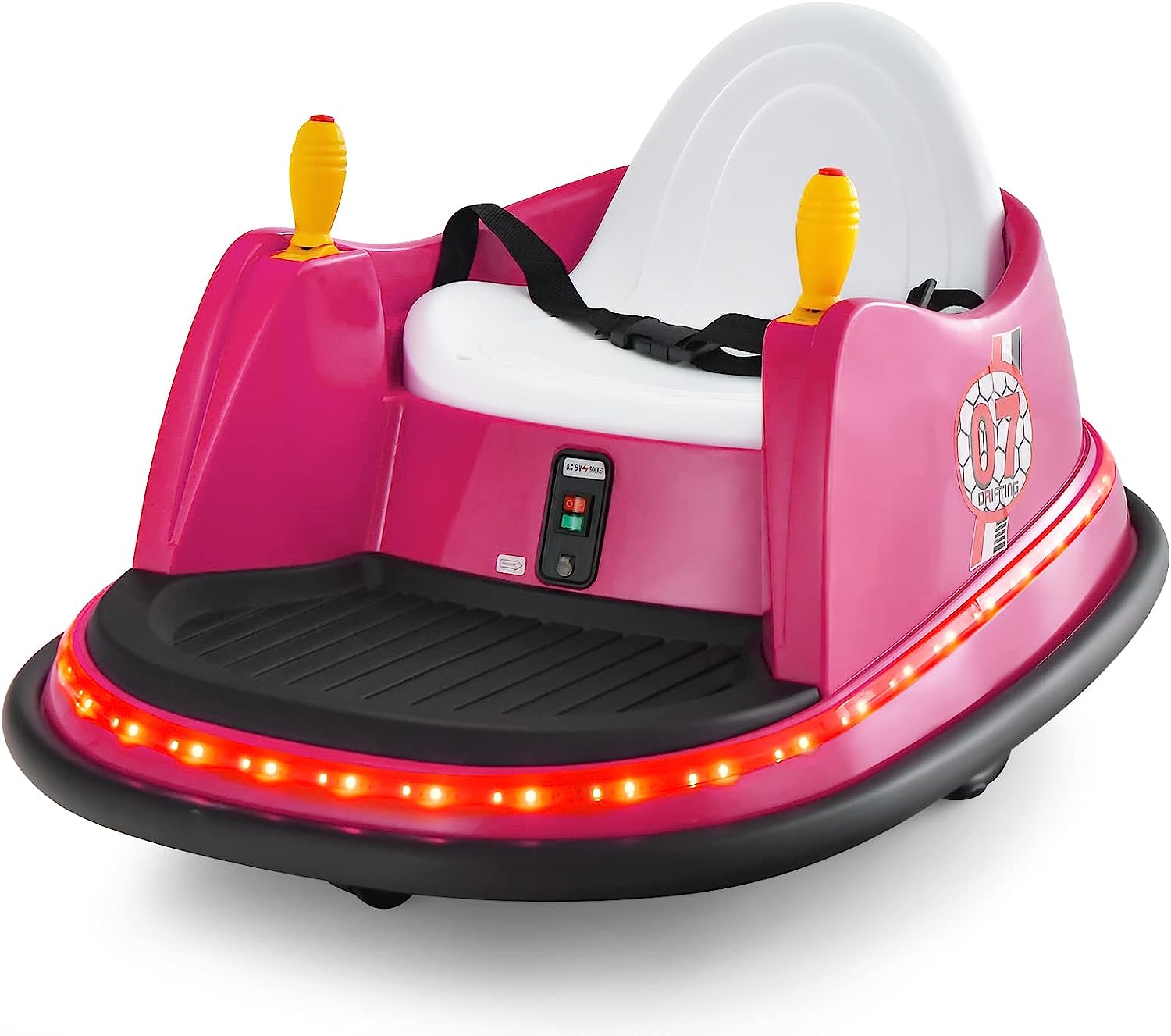 Costzon Bumper Car for Kids, 12V Battery Powered Bumping Car w/Remote Control, Dual Joysticks, 360 Degree Spin