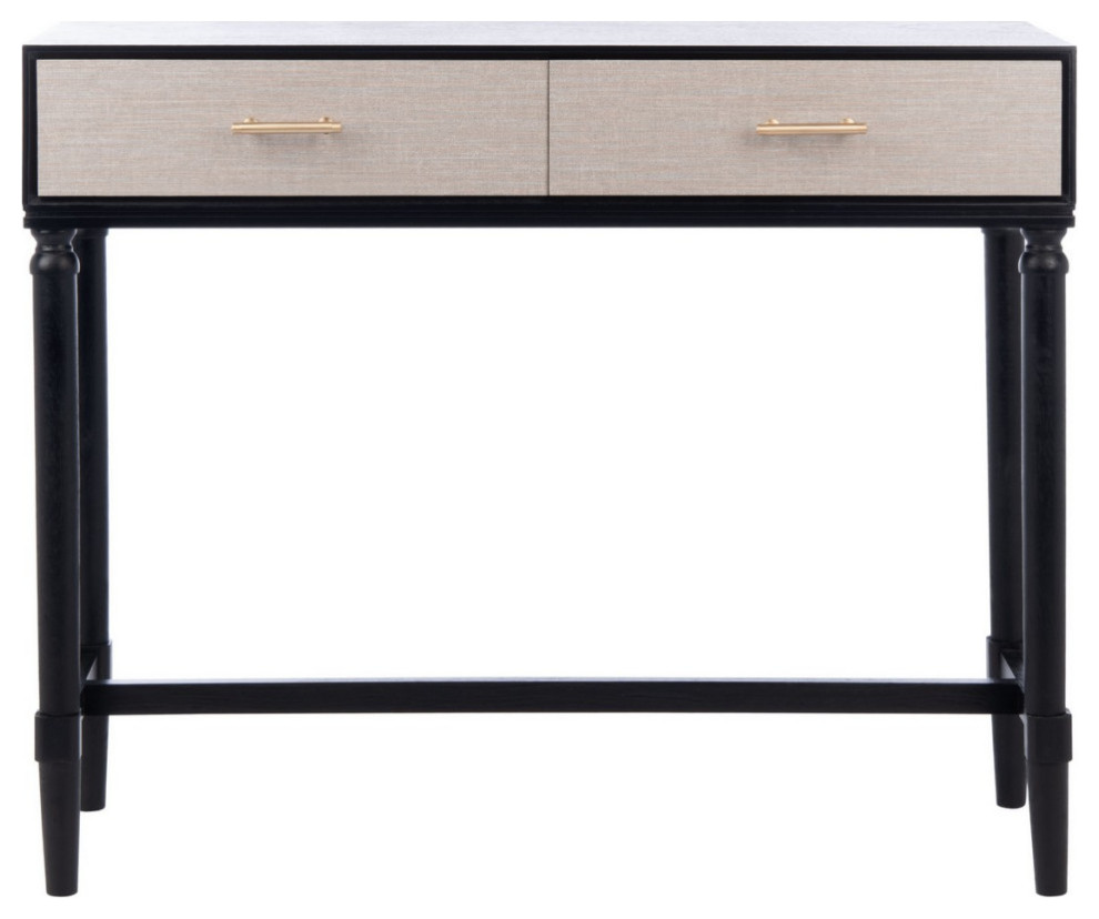 Grace 2 Drawer Console Table Black   Modern   Console Tables   by Virgil Stanis Design  Houzz