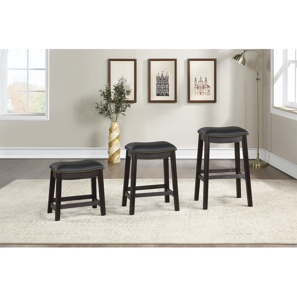 PU Upholstery Bar Stool， Set of 2