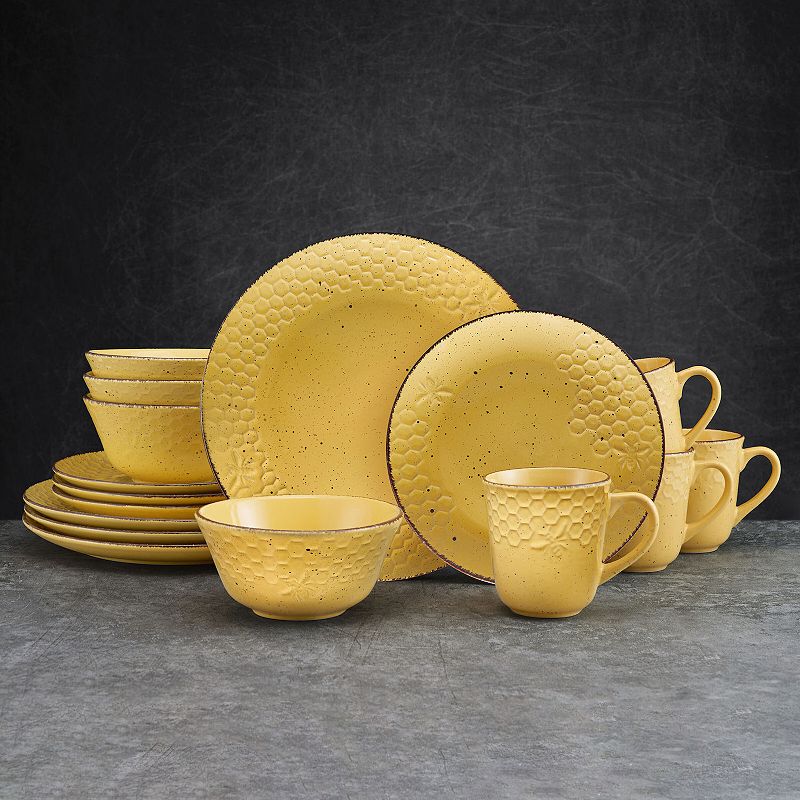 Pfaltzgraff Bumble Bee Yellow 16-pc. Dinnerware Set