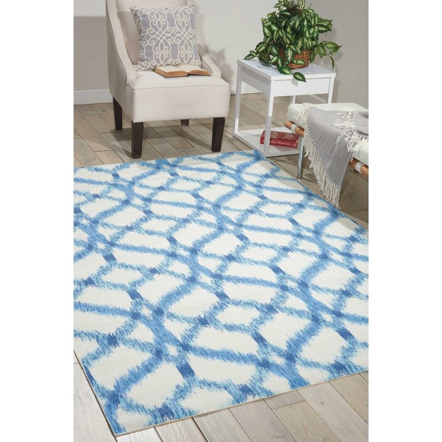 Waverly Sun N x27 Shade Ikat Indoor outdoor Area Rug