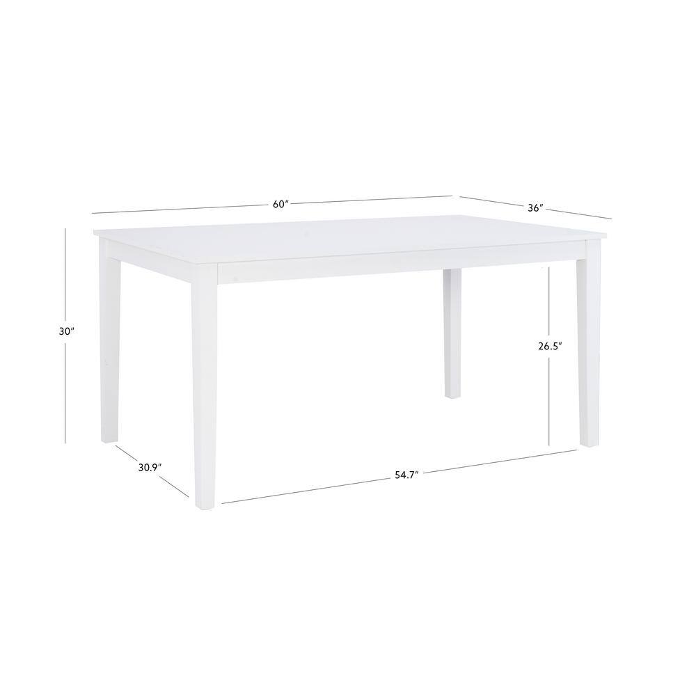 Linon Home Decor Teton White Dining Table HD221843