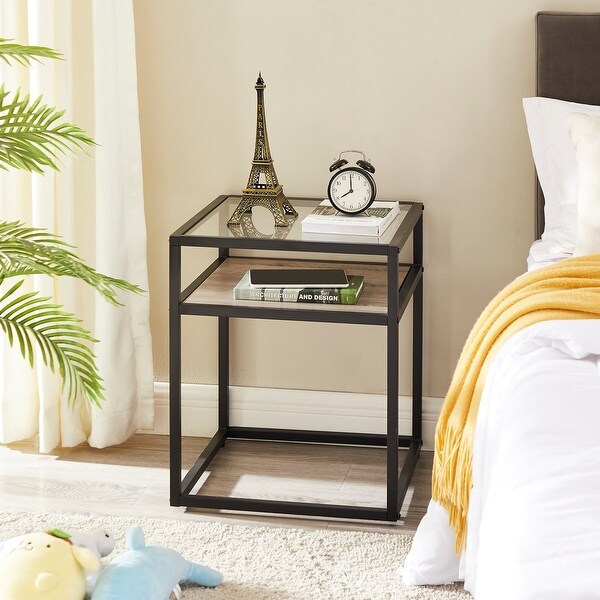 Tempered Glass Top Side Table